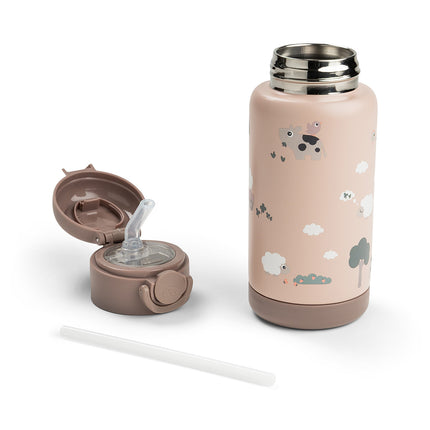 Done by Deer Thermos Straws pullo Tiny Farm Powder 340ml