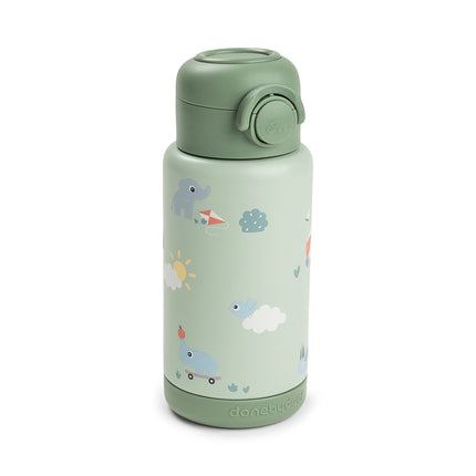 Done by Deer Thermos Straws pullo Playground Green 340ml