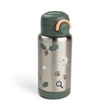 Done by Deer Thermos Straws Bottle Tiny Trails Vihreä 340ml
