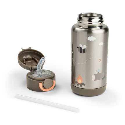 Done by Deer Thermos Straws Bottle Tiny Trails Sand 340ml