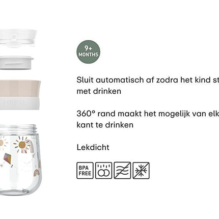 Mepal Drinkbeker 360° Mio Sunshine & Rainbow 300Ml koop je bij Babywinkel