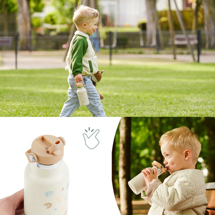 Babymoov Little Explorer -eristetty ruostumattomasta teräksestä valmistettu juomapullo, väri: Ivory