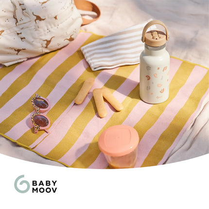 Babymoov Little Explorer -eristetty ruostumattomasta teräksestä valmistettu juomapullo, väri: Ivory
