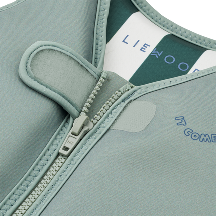 Liewood-uimapuku Dove It comes in waves / Peppermint