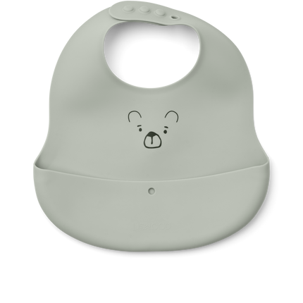 Liewood Bib Ember Mr Bear kyyhkysen sininen/valaan sininen