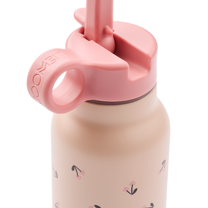 Liewood-vesipullo Falk Mini Cherry heart/Rosey 350 ml