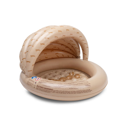 Swim Essentials Lasten allas - Beige Leopardi, jossa on katos