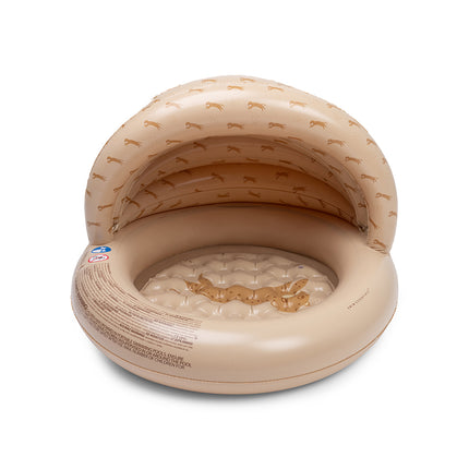 Swim Essentials Lasten allas - Beige Leopardi, jossa on katos