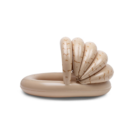 Swim Essentials Lasten allas - Beige Leopardi, jossa on katos