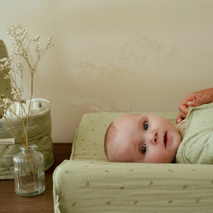 Little Dutch Aankleedkussenhoes Pure Sage koop je bij Babywinkel