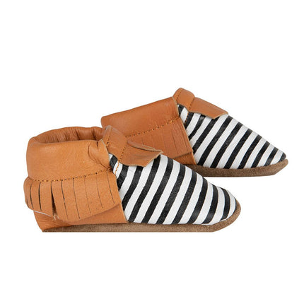 Baby Dutch Baby Schoentjes Gestreept Zwart/Wit koop je bij Babywinkel