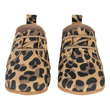 Baby Dutch Baby Schoentjes Met Veters Leopard koop je bij Babywinkel