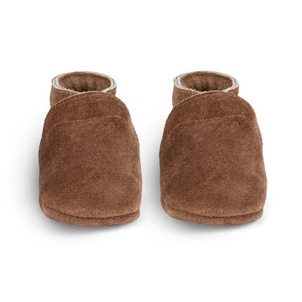 Baby Dutch Babyslofjes Uni Dark Brown Suède koop je bij Babywinkel