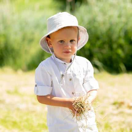 Baby Dutch Zonnehoedje Baby Grijs koop je bij Babywinkel