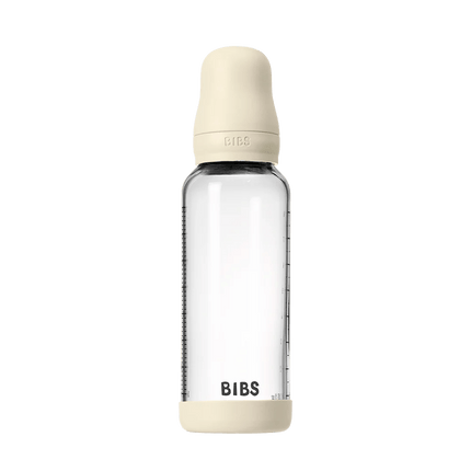 BIBS Babyfles Glass Latex Ivory 240Ml koop je bij Babywinkel