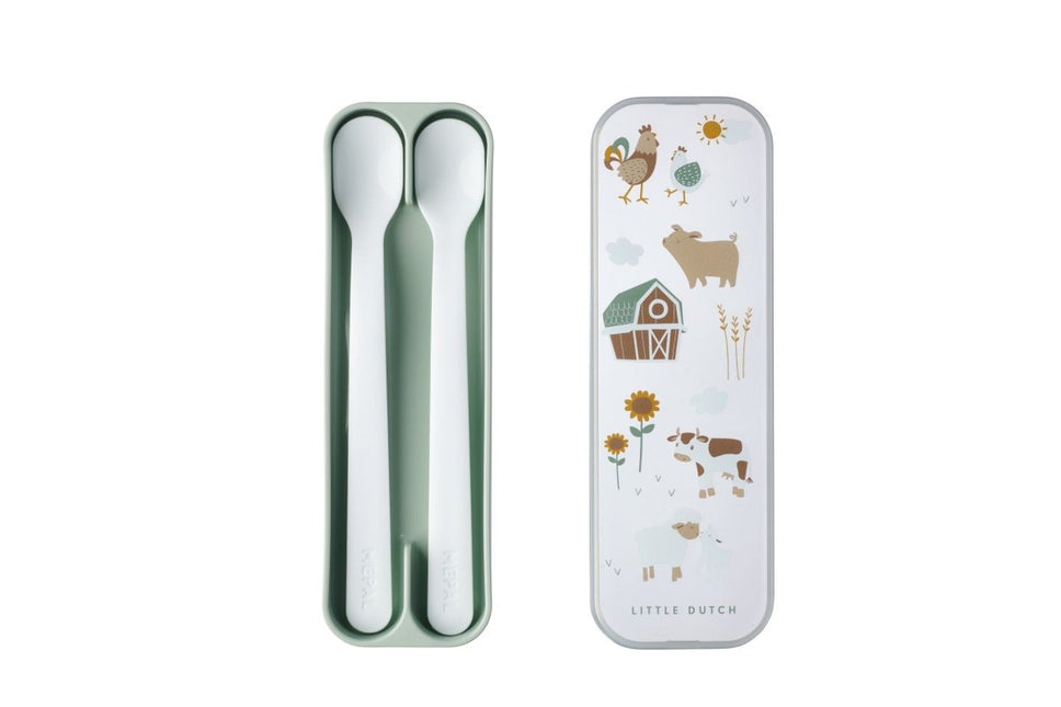 Mepal Baby Bestekset Lepel Mio Liitle Farm 2St koop je bij Babywinkel