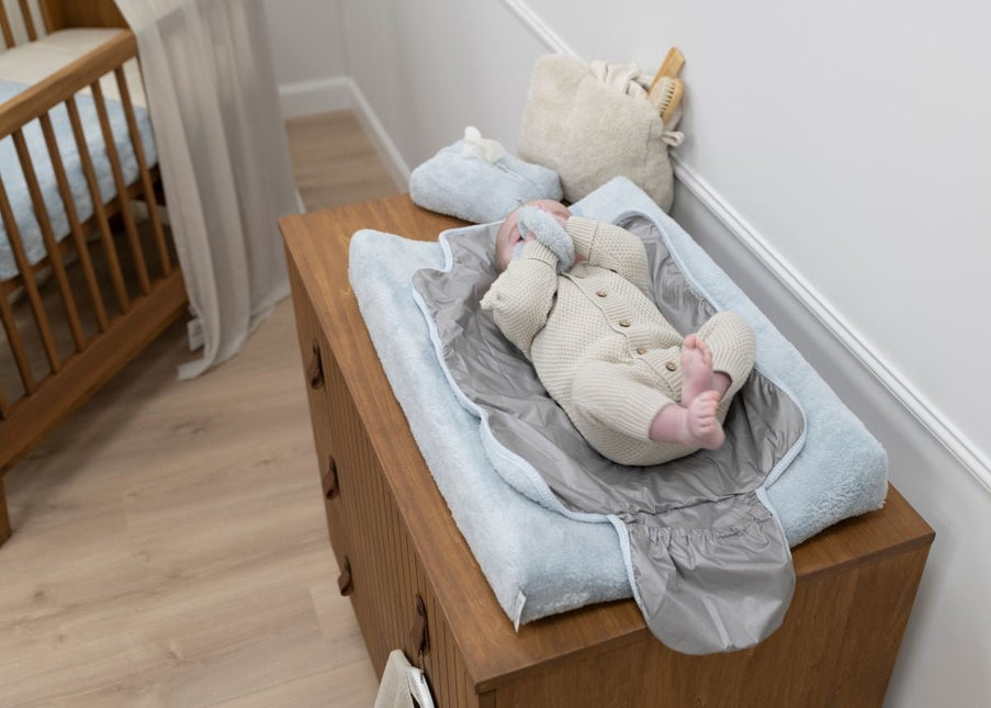 Baby's Only Aankleedkussenhoes Cozy Misty Blue 45X70cm koop je bij Babywinkel