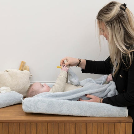 Baby's Only Aankleedkussenhoes Cozy Misty Blue 45X70cm koop je bij Babywinkel