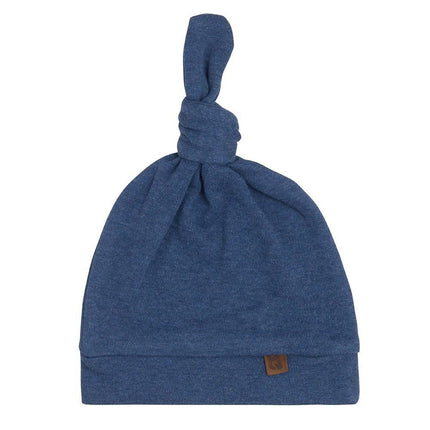 Baby's Only Baby Mutsje Met Knoop Melange Jeans koop je bij Babywinkel