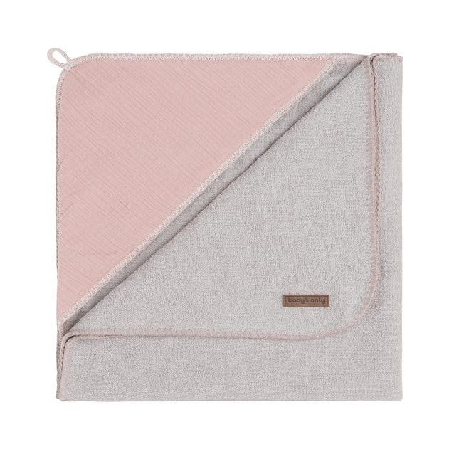 Baby's Only Badcape Baby Breeze Oud Roze 75x85 koop je bij Babywinkel