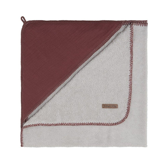 Baby's Only Badcape Baby Breeze Stone Red 75x85 koop je bij Babywinkel