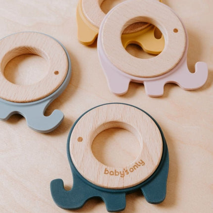 Baby's Only Bijtring Olifant Vintage Blue koop je bij Babywinkel