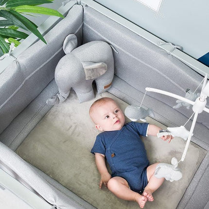 Baby's Only Boxkleed Sparkle Melee Zilvergrijs 75x95cm koop je bij Babywinkel