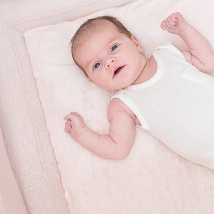 Baby's Only Boxkleed Sparkle Melee Zilverroze 75x95cm koop je bij Babywinkel