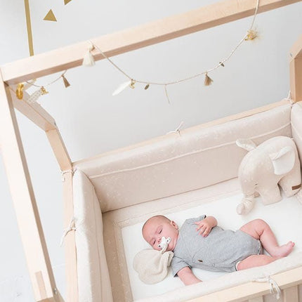 Baby's Only Boxkleed Sparkle Melee Zilverroze 75x95cm koop je bij Babywinkel