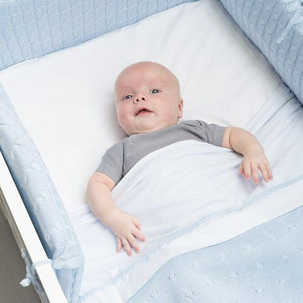 Baby's Only Dekbedovertrek Cable Baby Blauw 100x135cm koop je bij Babywinkel