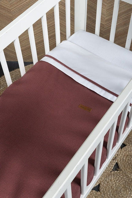 Baby's Only Dekbedovertrek Classic Stone Red 80x80cm koop je bij Babywinkel