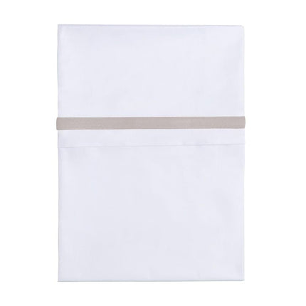 Baby's Only Ledikantlaken Geweven Bies Kiezelgrijs/Wit koop je bij Babywinkel