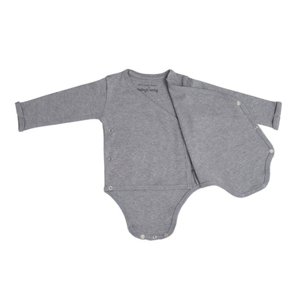 Baby's Only Romper Lange Mouw Melange Grijs koop je bij Babywinkel