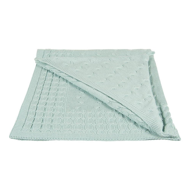 Baby's Only Wikkeldeken Baby Cable Mint koop je bij Babywinkel