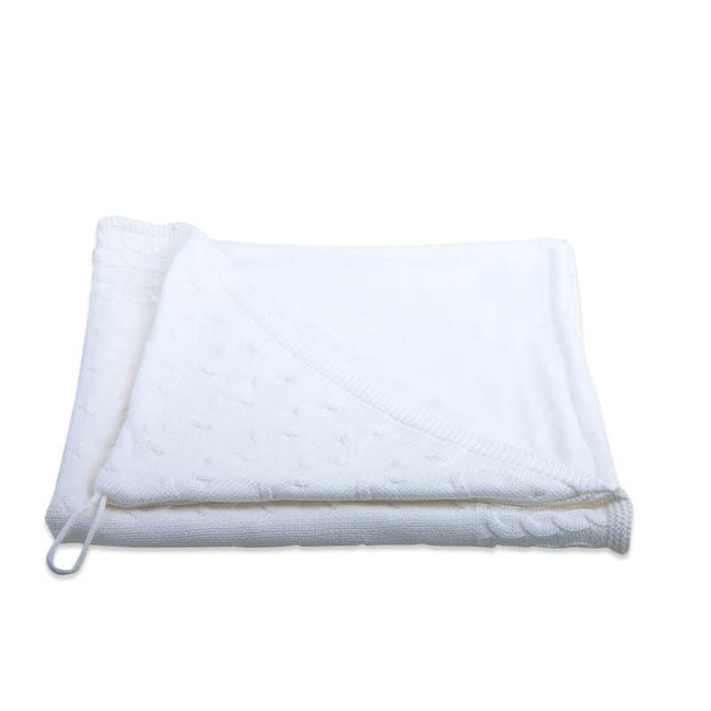 Baby's Only Wikkeldeken Baby Chenille Cable Wit koop je bij Babywinkel