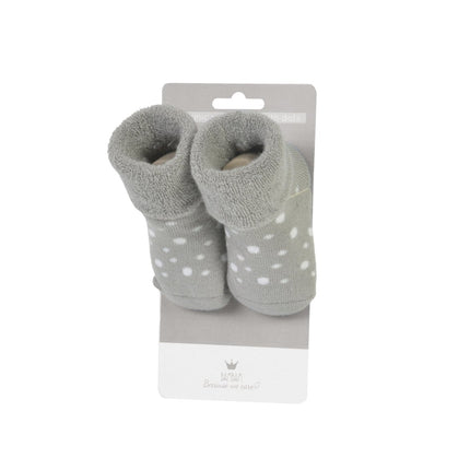 BamBam Babysokjes Organische Sokken Met Dots Grijs koop je bij Babywinkel