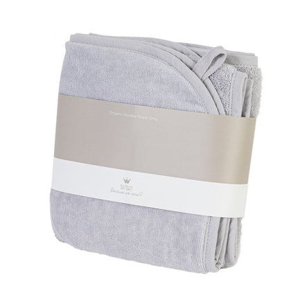 BamBam Badcape Baby Organische Badcape Grijs koop je bij Babywinkel