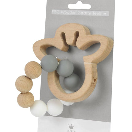 BamBam Bijtring Houten Giraffe Bijtring koop je bij Babywinkel