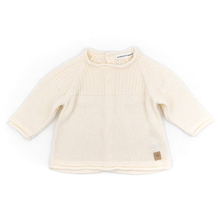 Bamboom Baby Trui Knitted Rib Wit koop je bij Babywinkel