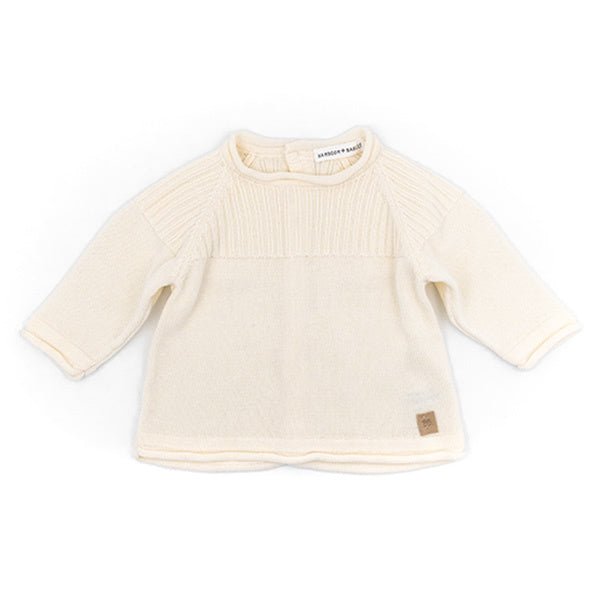 Bamboom Baby Trui Knitted Rib Wit koop je bij Babywinkel
