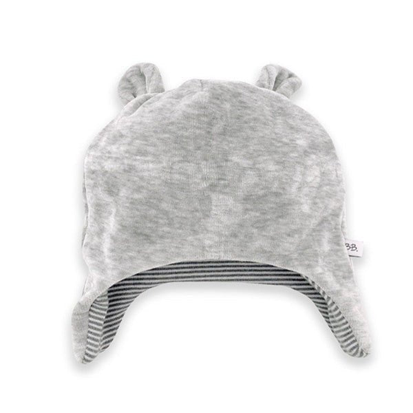 Bamboom Babymutsje Beanie Velvet Medium Grijs Mele koop je bij Babywinkel