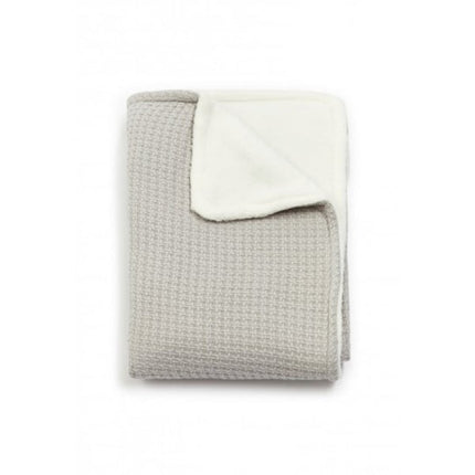 Bamboom Wiegdeken Gebreid Dubbel Soft Stone Parelgrijs 75x100cm koop je bij Babywinkel