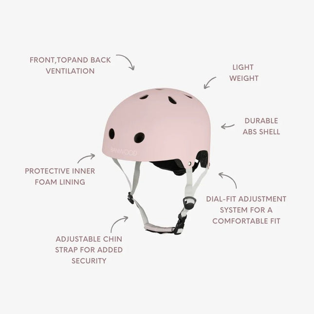 Banwood Eco Kinderhelm Faded Pink koop je bij Babywinkel