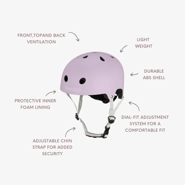 Banwood Eco Kinderhelm Lavender koop je bij Babywinkel