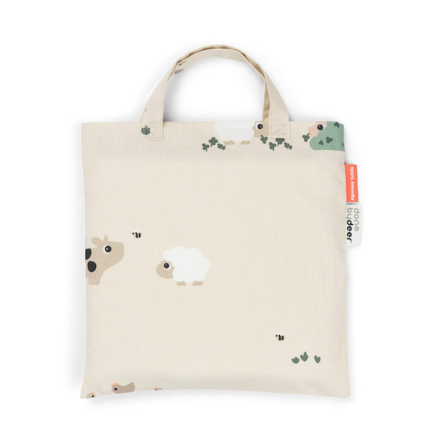 Done by Deer Dekbedovertrek Peuter Tiny Farm Beige 100X140Cm koop je bij Babywinkel