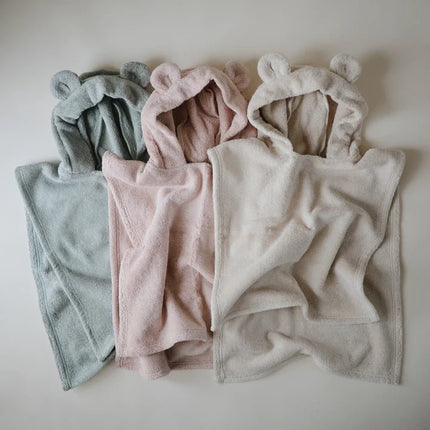 Mushie Badponcho Beer Blush koop je bij Babywinkel