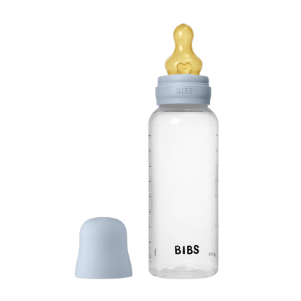 BIBS Flesspeen Rond Latex 1 Pack 270 Ml Medium Flow Baby Blue koop je bij Babywinkel