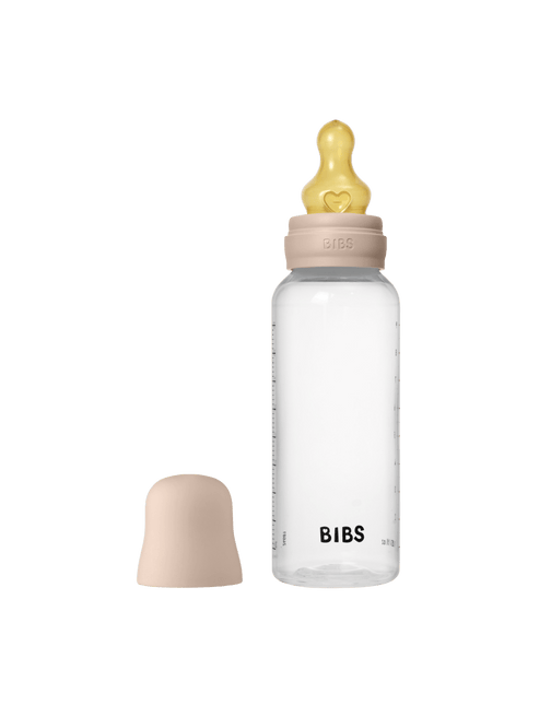 BIBS Flesspeen Rond Latex 1 Pack 270 Ml Medium Flow Blush koop je bij Babywinkel