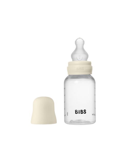 BIBS Flesspeen Rond Silicone 2 Pack 150 Ml Slow Flow Ivory koop je bij Babywinkel