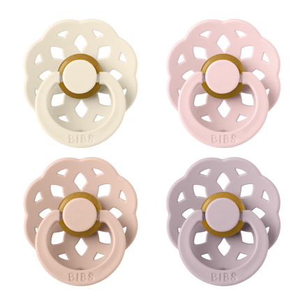 BIBS imukuppi koko 1 Boheme Ivory/Blush/Blossom/Dusky Lilac 4kpl